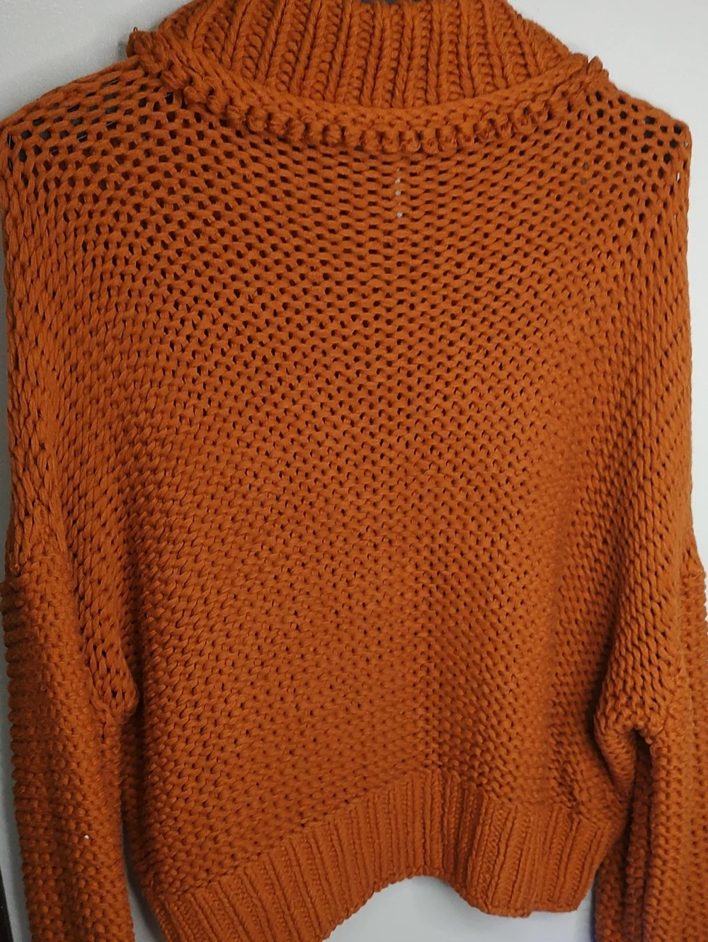 Free People My Only Sunshine Chunky Knit Crochet Oversized Sweater Size XL